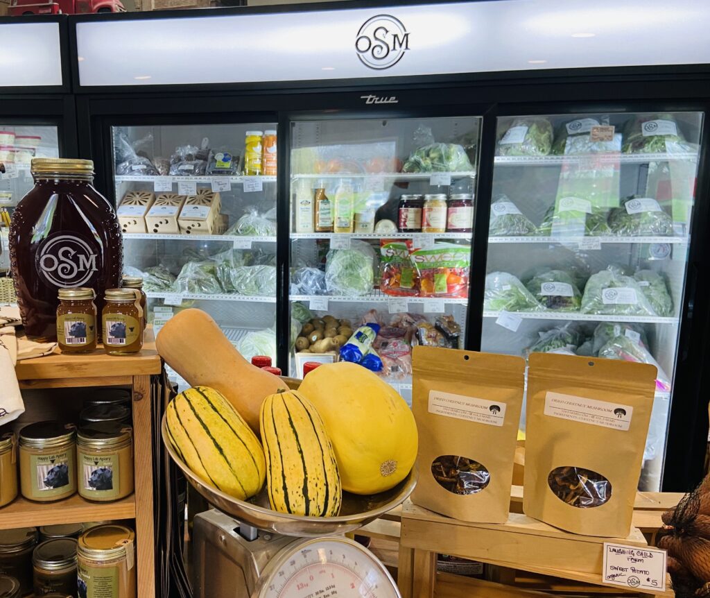 A grocery store selling fruits and other produce