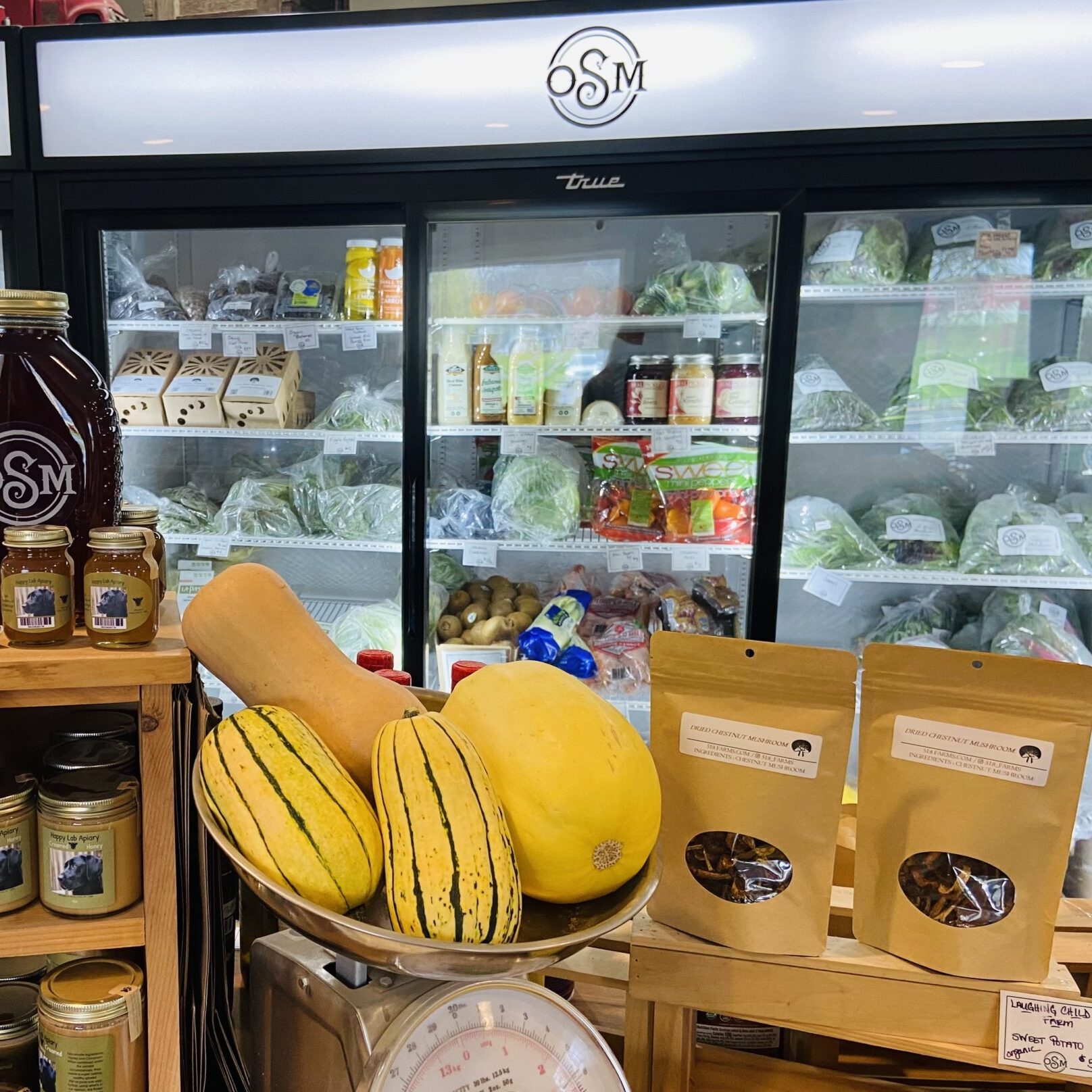 A grocery store selling fruits and other produce